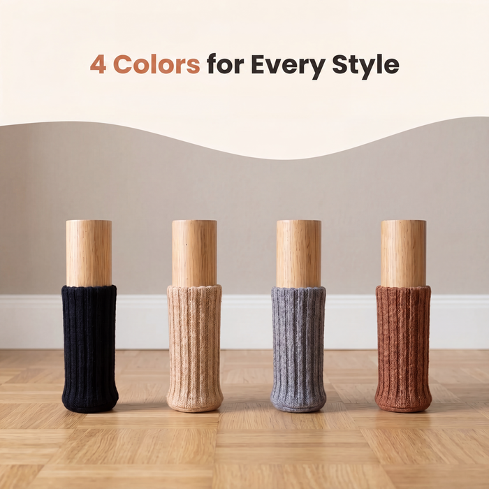 Chairsocks in 4 colors - black, beige, grey, brown
